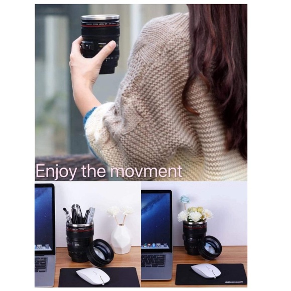 Camera Lens Coffee Mug,Camera Lens Mug, Stainless Steel - Picture 5 of 7